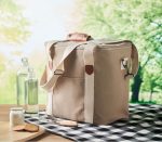 Bolsa térmica grande em canvas pré-lavado.